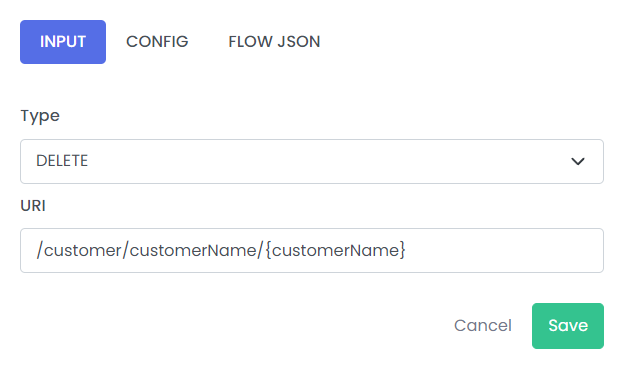 Sample REST trigger configuration
